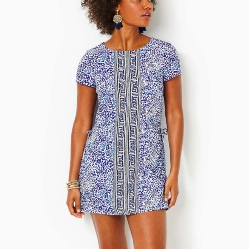 Lilly Pulitzer Womens 10 Blanca Short Sleeve Romper Lined Dress